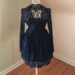 Black lace dress