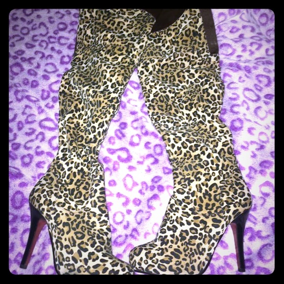 Cheetah print boots
