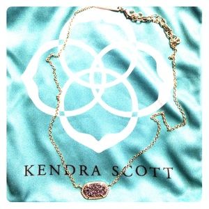 Kendra Scott Elisa platinum drusy necklace