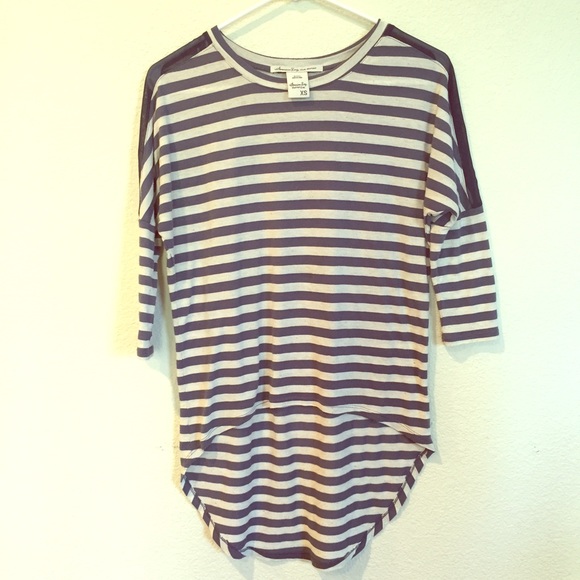 American Rag Striped High Low Shirt