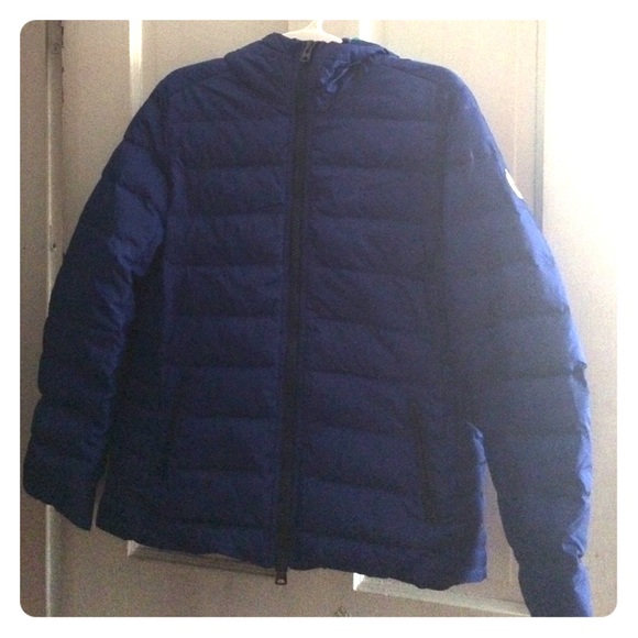 blue puffer winter coat