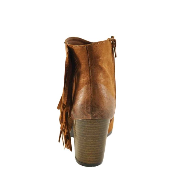 *Sold*🛍Qupid Sake-11 Faux Suede Fringe Heel🛍 - Picture 3 of 3