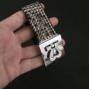 Black and grey diamond bracelet