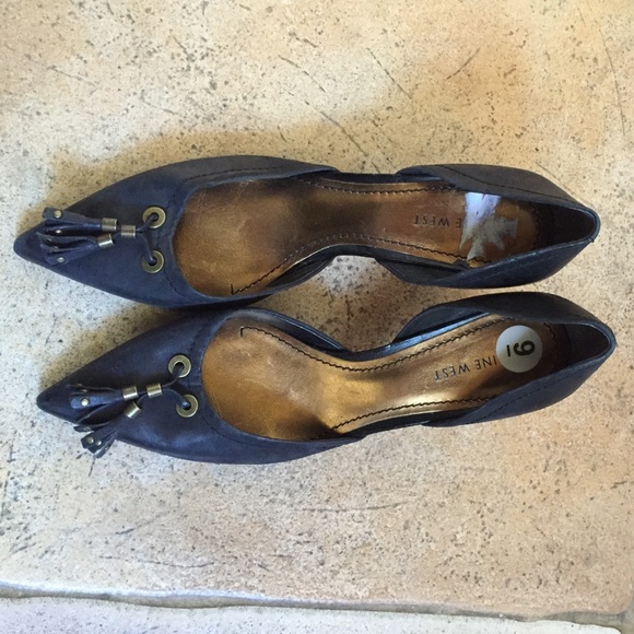 Nine West, leather heels