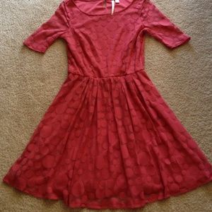 Pink polka dot dress