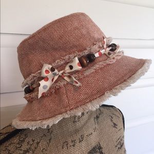 Anthropologie Embellished Bucket Hat
