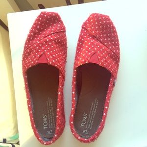 Women's Toms Red/White Shoes