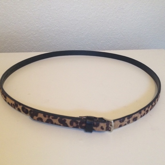 Leopard leather belt by Banana Republic