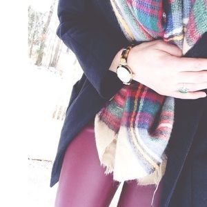 100% authentic Zara tartan plaid blanket scarf