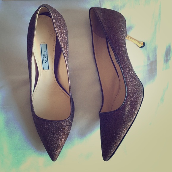 Prada Shoes - Prada Glitter Fine Bruciato Pump