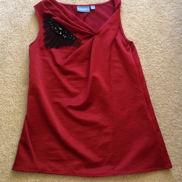 Burgundy Vera Wang shirt