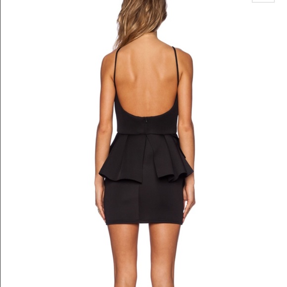 Black Peplum Dress - Picture 3 of 6