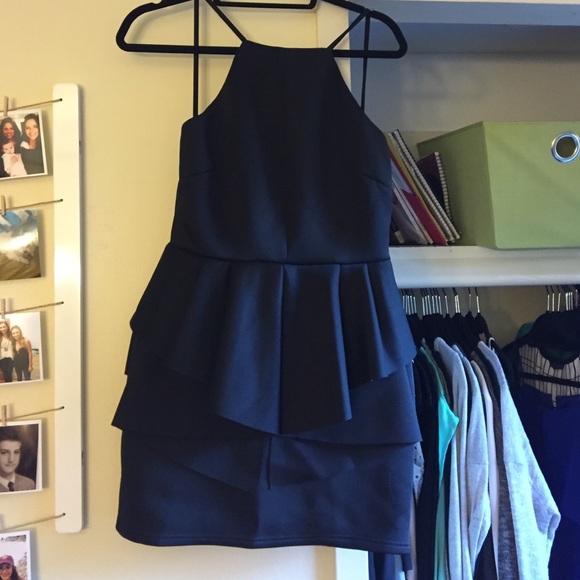 Black Peplum Dress - Picture 4 of 6