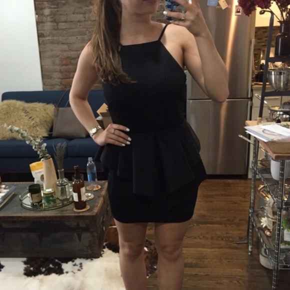 Black Peplum Dress - Picture 5 of 6
