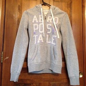 grey Aeropostale zip up hoodie
