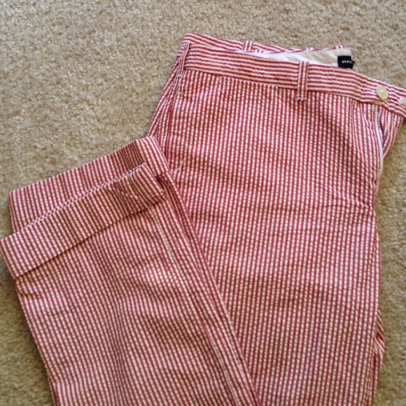 Seersucker ankle pants