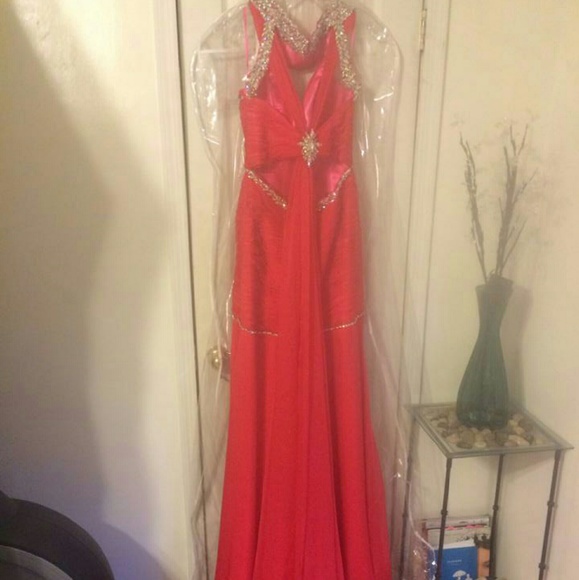 SOLD Watermelon Ritzee Originals Pageant Gown - Picture 4 of 4