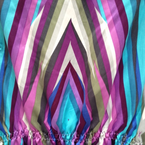 🔴 SOLD! 1960's / 1970's Retro Multicolored Dress - Picture 2 of 4