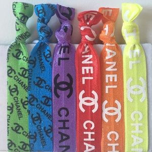 Set of 6 Fashion Elastic Hair Ties