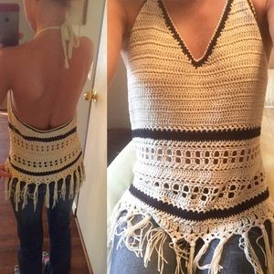 Nwot 😍🙌 Small Paper Crane Crochet Halter Top!