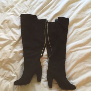 suede tall boots