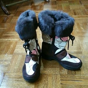 Coach fur trimmed Sasha winter boots