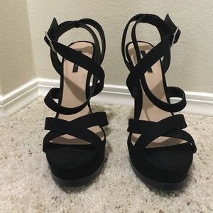 Black Strap Heels