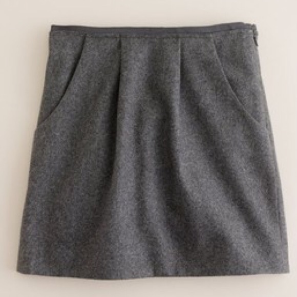 J Crew Felted Wool Mini Sz 0 Heathered Gray