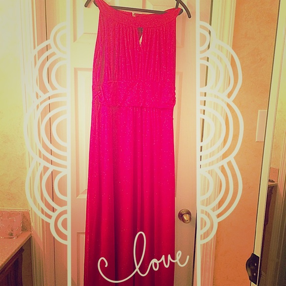 Dresses & Skirts - Red glitter long gown