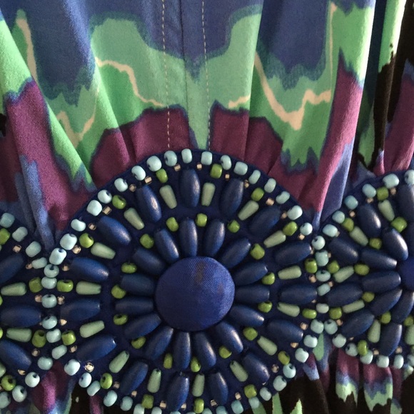 Multi colored beaded top. - Picture 2 of 4