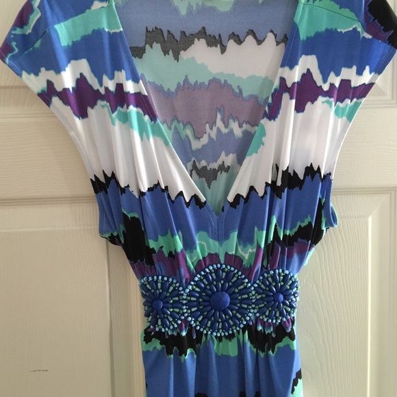 Multi colored beaded top. - Picture 3 of 4