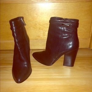 Vince Camuto Black Leather Booties