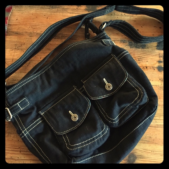Fossil black satchel