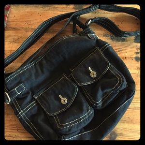 Fossil black satchel