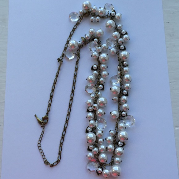 Chloe + Isabel Jewelry - Pearl + Crystal Drops Long Necklace