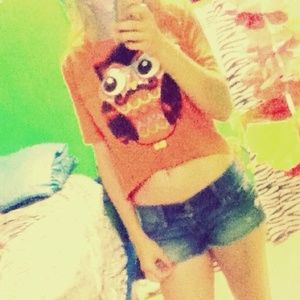 Crop top owl shirt