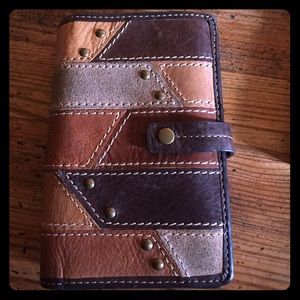 Fossil patchwork wallet