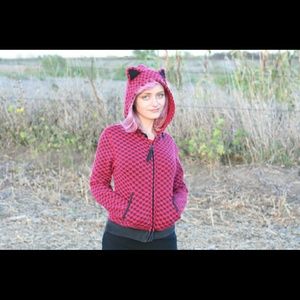 Emily The Strange Zip Up Cat Hoodie