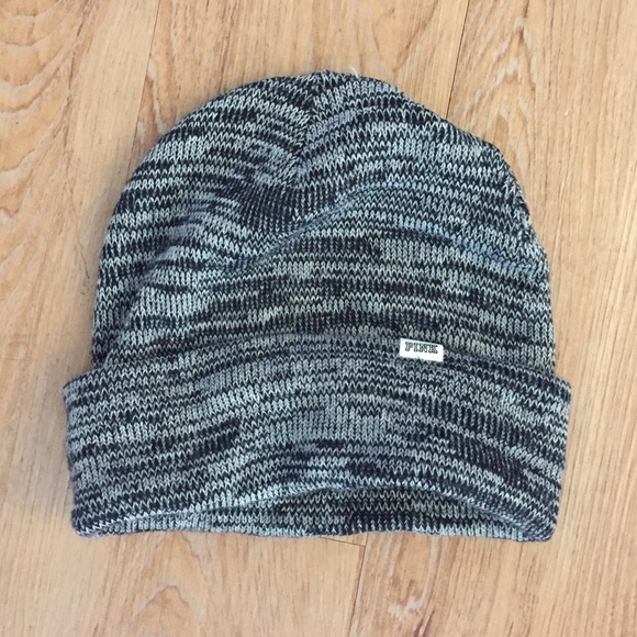 VS PINK Speckled Gray Beanie
