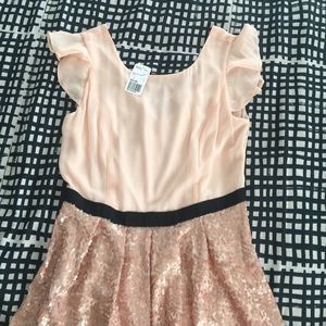 Short Length Peach Dress