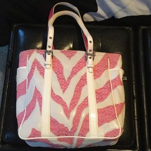 Coach Pink and White bag
