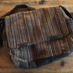 Fossil corduroy messenger bag