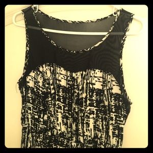 Short black and white dress