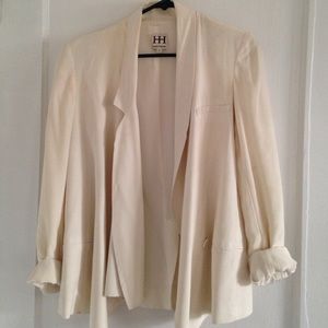 Haute Hippie cream blazer