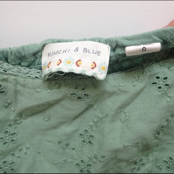 🚫 SOLD! 🚫 Mint Green Eyelet Lace Babydoll Dress - Picture 4 of 4