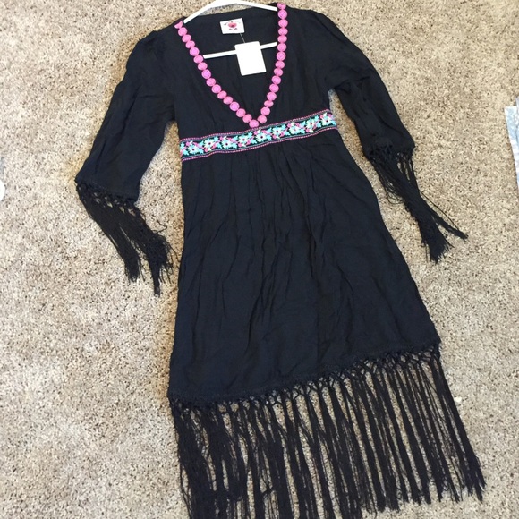 Western fringe style tunic top