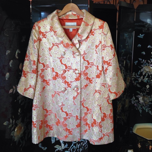 🌹Banana Republic gold brocade evening jacket Lp.