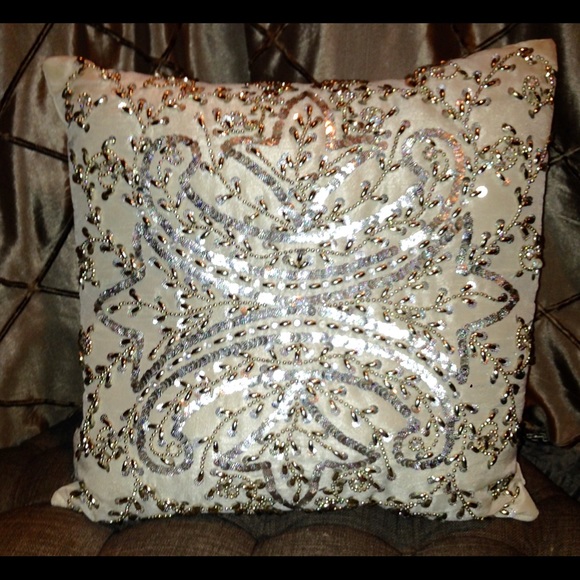 gold sequin throw pillows