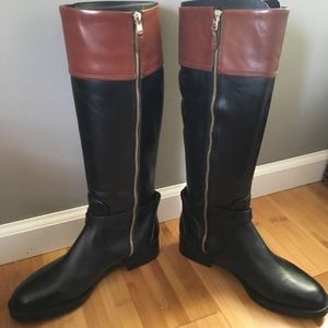 Leather Coach boots