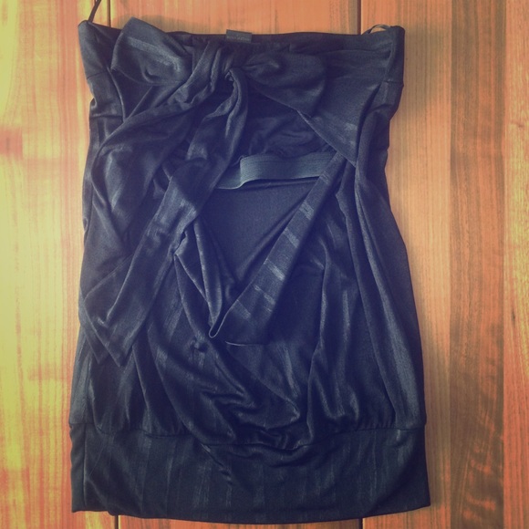 Guess | black tube top, bow tie back - Picture 1 of 4